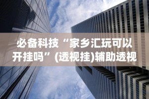必备科技“家乡汇玩可以开挂吗”(透视挂)辅助透视教程