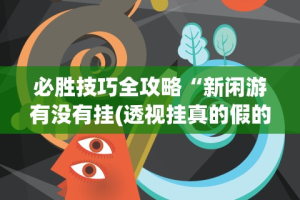 必胜技巧全攻略“新闲游有没有挂(透视挂真的假的)
