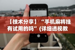 强力推荐“红中作弊”作弊挂(辅助外挂+