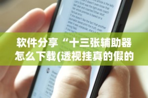 软件分享“十三张辅助器怎么下载(透视挂真的假的)