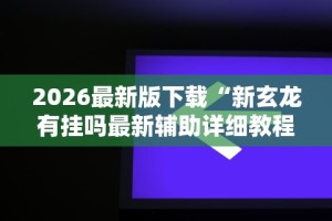 2026最新版下载“新玄龙有挂吗最新辅助详细教程