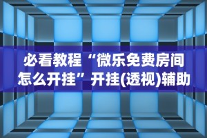 必看教程“微乐免费房间怎么开挂”开挂(透视)辅助神器