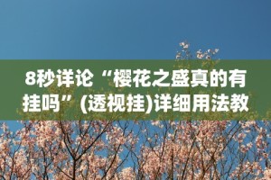 8秒详论“樱花之盛真的有挂吗”(透视挂)详细用法教程