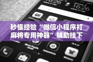 秒懂经验“微信小程序打麻将专用神器”辅助挂下载