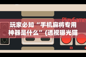 玩家必知“手机麻将专用神器是什么”(透视曝光猫腻)
