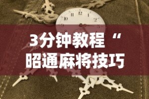 3分钟教程“昭通麻将技巧”-揭秘开挂教程分享