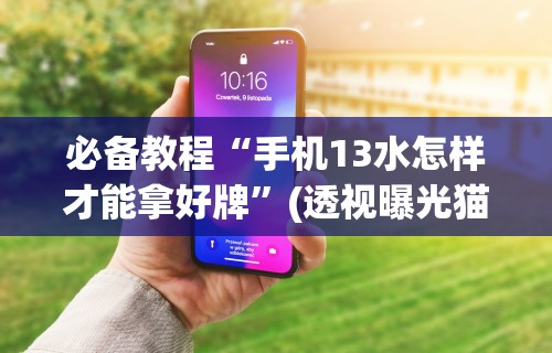 必备教程“手机13水怎样才能拿好牌”(透视曝光猫腻)