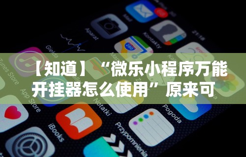 【知道】“微乐小程序万能开挂器怎么使用”原来可以开挂