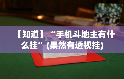 【知道】“手机斗地主有什么挂”(果然有透视挂)