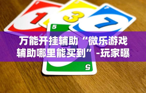 万能开挂辅助“微乐游戏辅助哪里能买到”-玩家曝光开挂流程