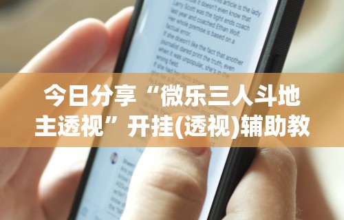 今日分享“微乐三人斗地主透视”开挂(透视)辅助教程