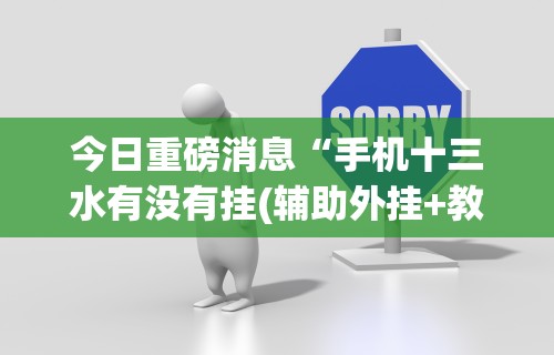 今日重磅消息“手机十三水有没有挂(辅助外挂+教程)