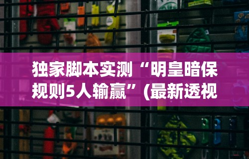 独家脚本实测“明皇暗保规则5人输赢”(最新透视辅助上线)