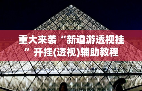 重大来袭“新道游透视挂”开挂(透视)辅助教程