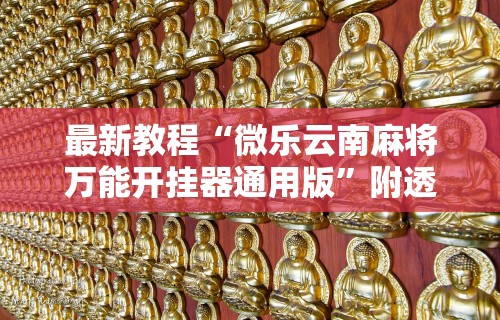 教程辅助“闲来安徽麻将可以开挂吗”开挂(透视)辅助教程