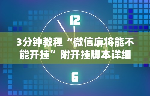 实测工具“贵州微乐麻将开挂神器”（透视挂）辅助神器教程