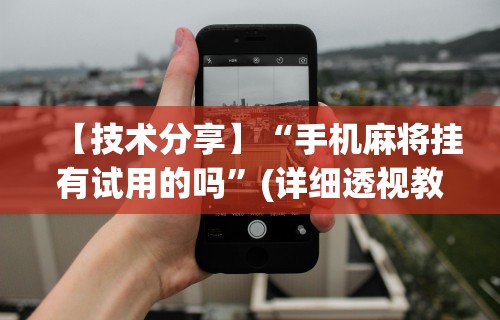 强力推荐“红中作弊”作弊挂(辅助外挂+