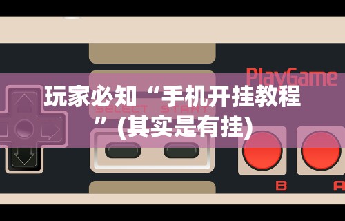 玩家必知“手机开挂教程”(其实是有挂)