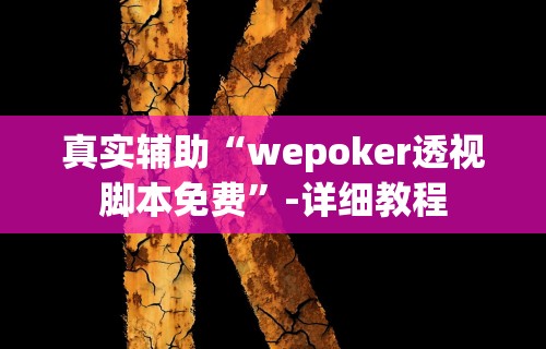 真实辅助“wepoker透视脚本免费”-详细教程