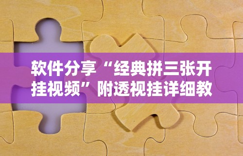 软件分享“经典拼三张开挂视频”附透视挂详细教程