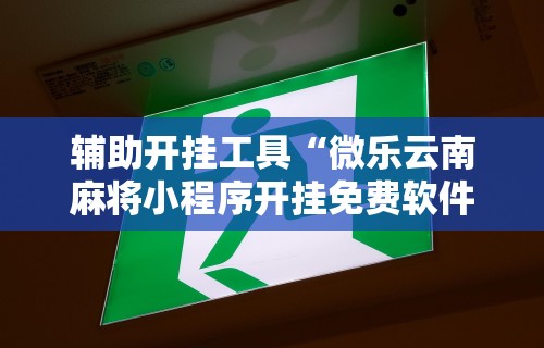 辅助开挂工具“微乐云南麻将小程序开挂免费软件”确实有挂