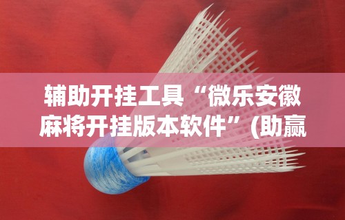 辅助开挂工具“微乐安徽麻将开挂版本软件”(助赢详细开挂教程)