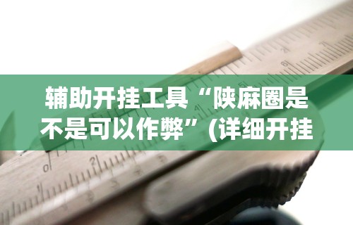 辅助开挂工具“陕麻圈是不是可以作弊”(详细开挂教程)