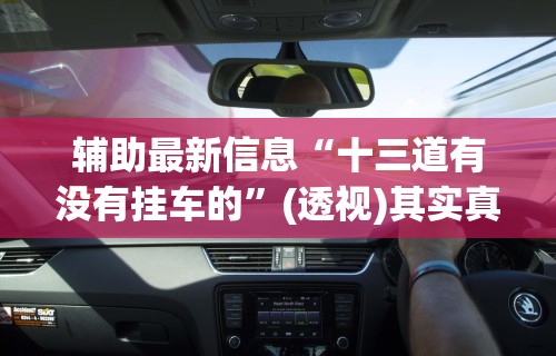 辅助最新信息“十三道有没有挂车的	”(透视)其实真的有挂