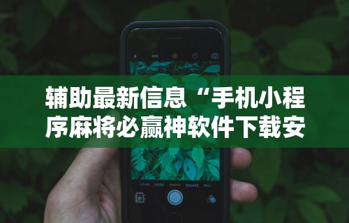 辅助最新信息“手机小程序麻将必赢神软件下载安装”原来有神器下载!