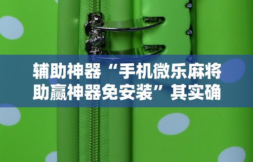 辅助神器“手机微乐麻将助赢神器免安装”其实确实有挂