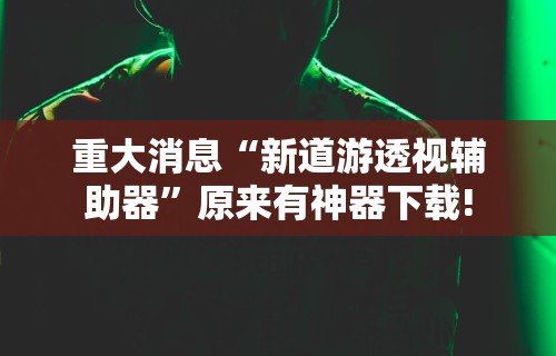 重大消息“新道游透视辅助器”原来有神器下载!