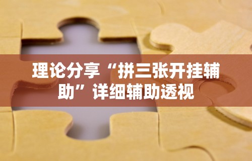 【出现一款新型】“为什么我在手机上玩十三水一直输”附开挂脚本